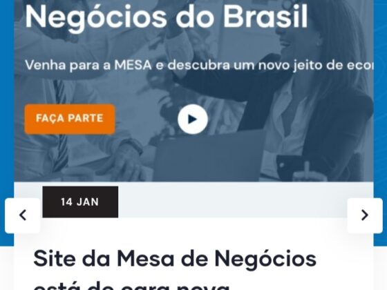 Site da Mesa de Negócios está de cara nova
